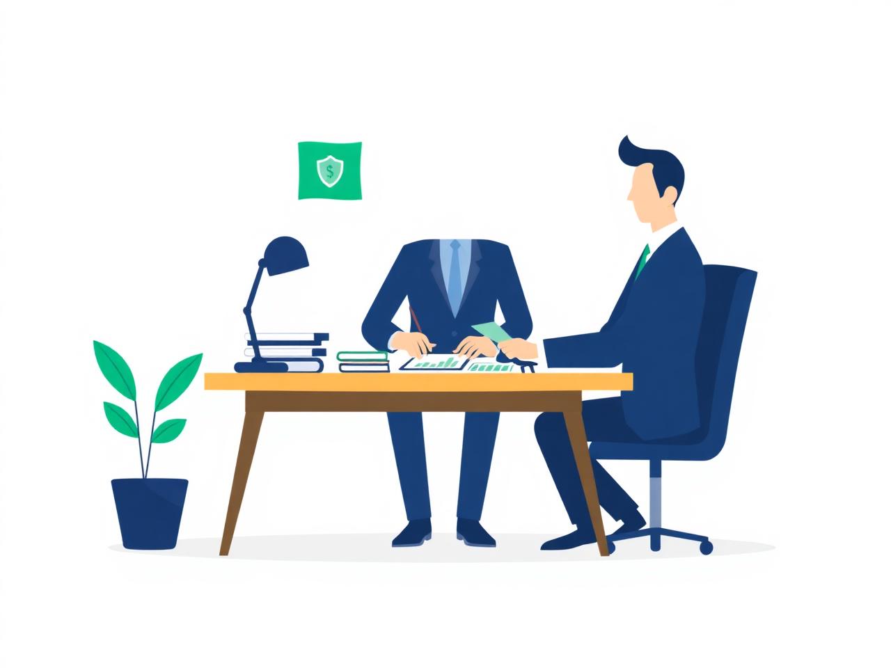 Financial consultancy advisor assisting a client